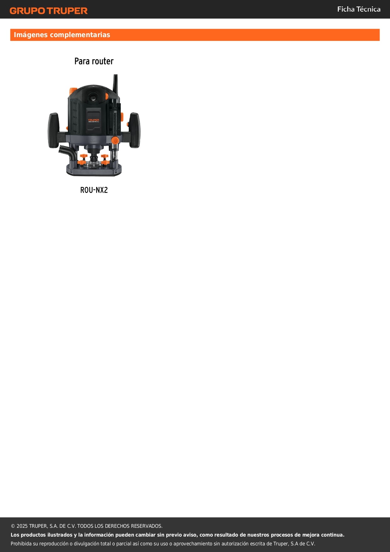 Base para ROU-NX2 y ROU-N3, TRUPER