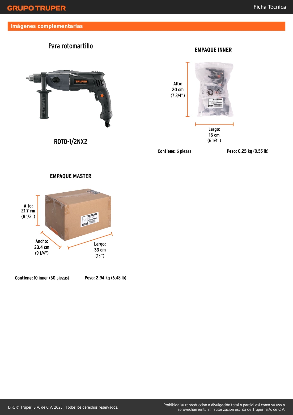 Interruptor de repuesto para ROTO-1/2NX2, Truper