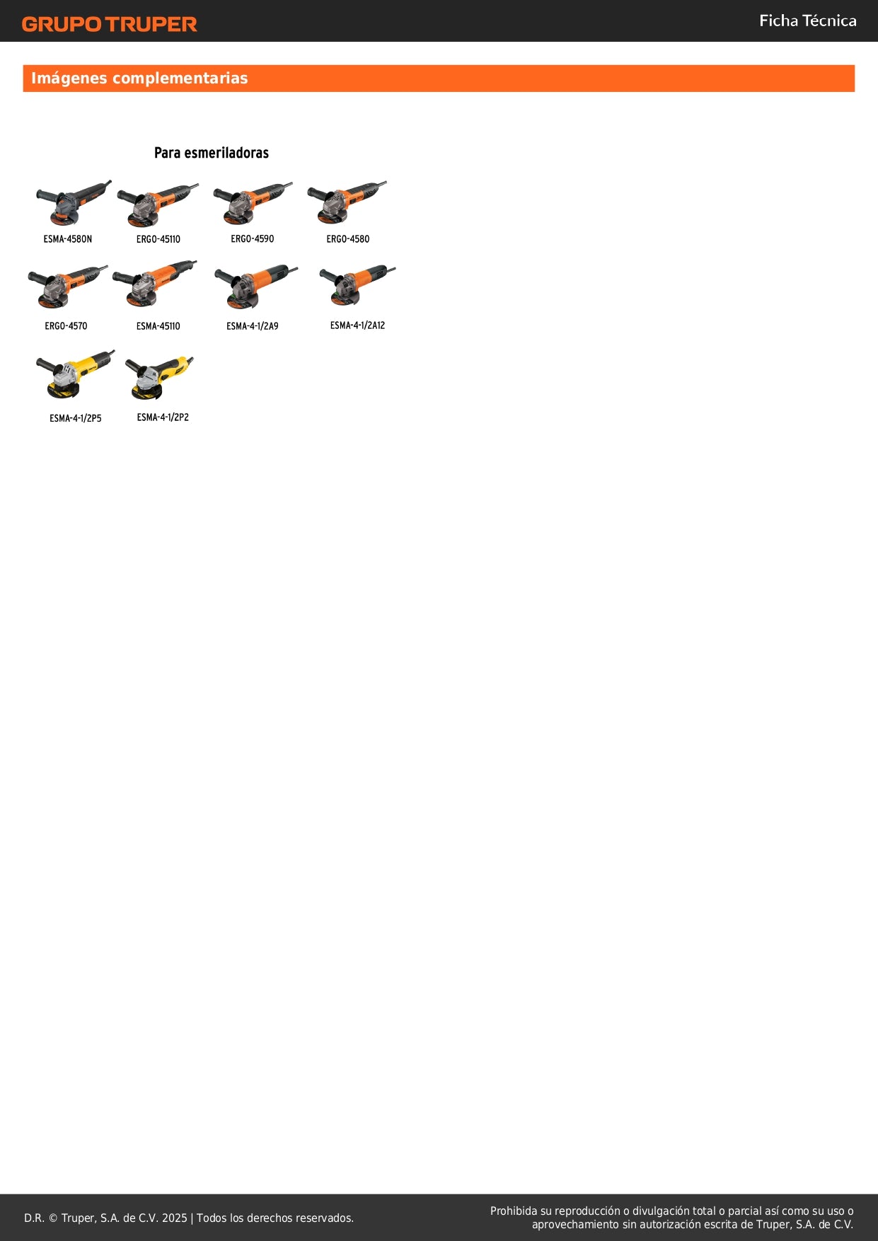 Mango de repuesto para esmeriladoras Grupo 3, Truper