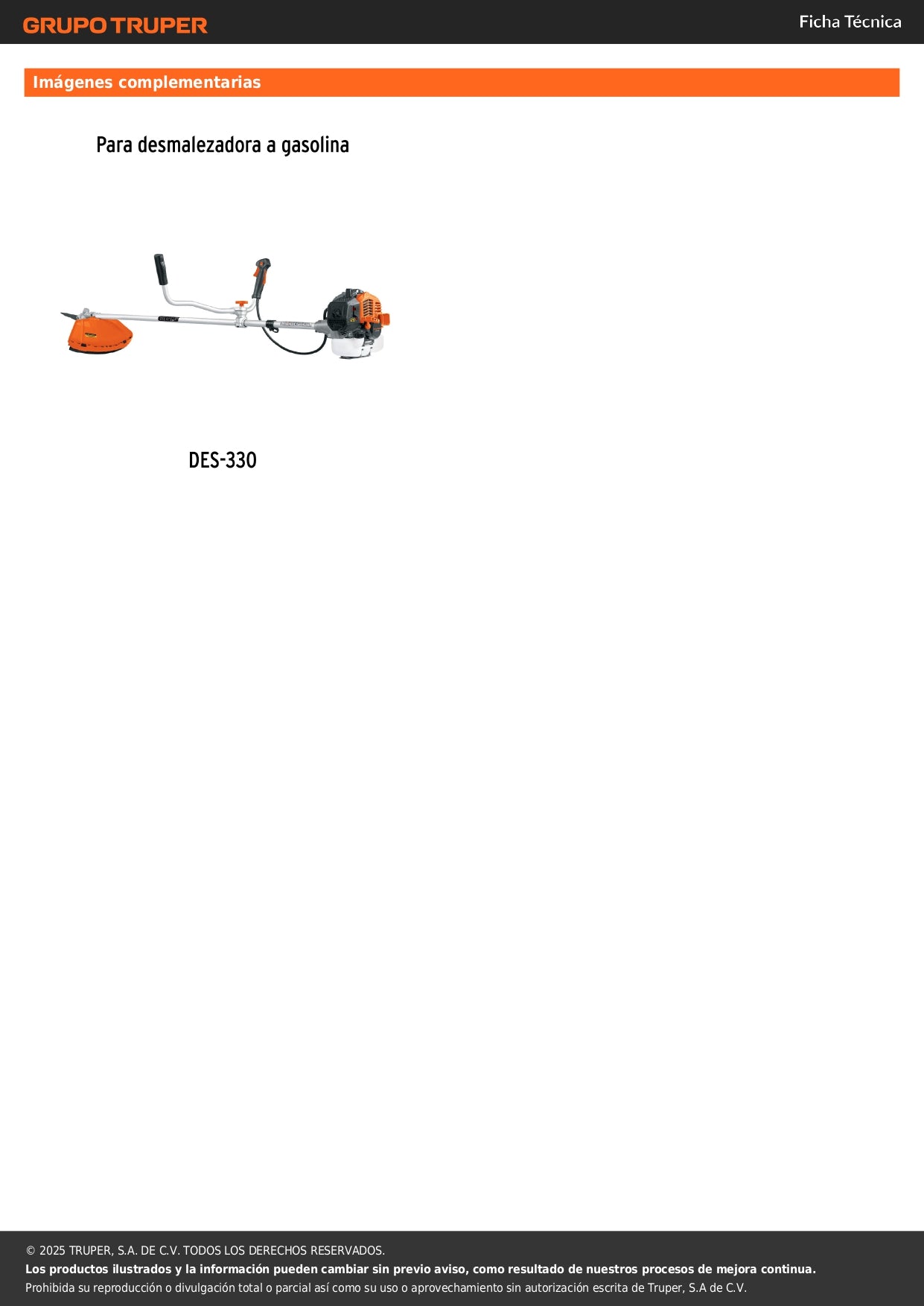 Kit de mantenimiento para carburador para DES-330, Truper