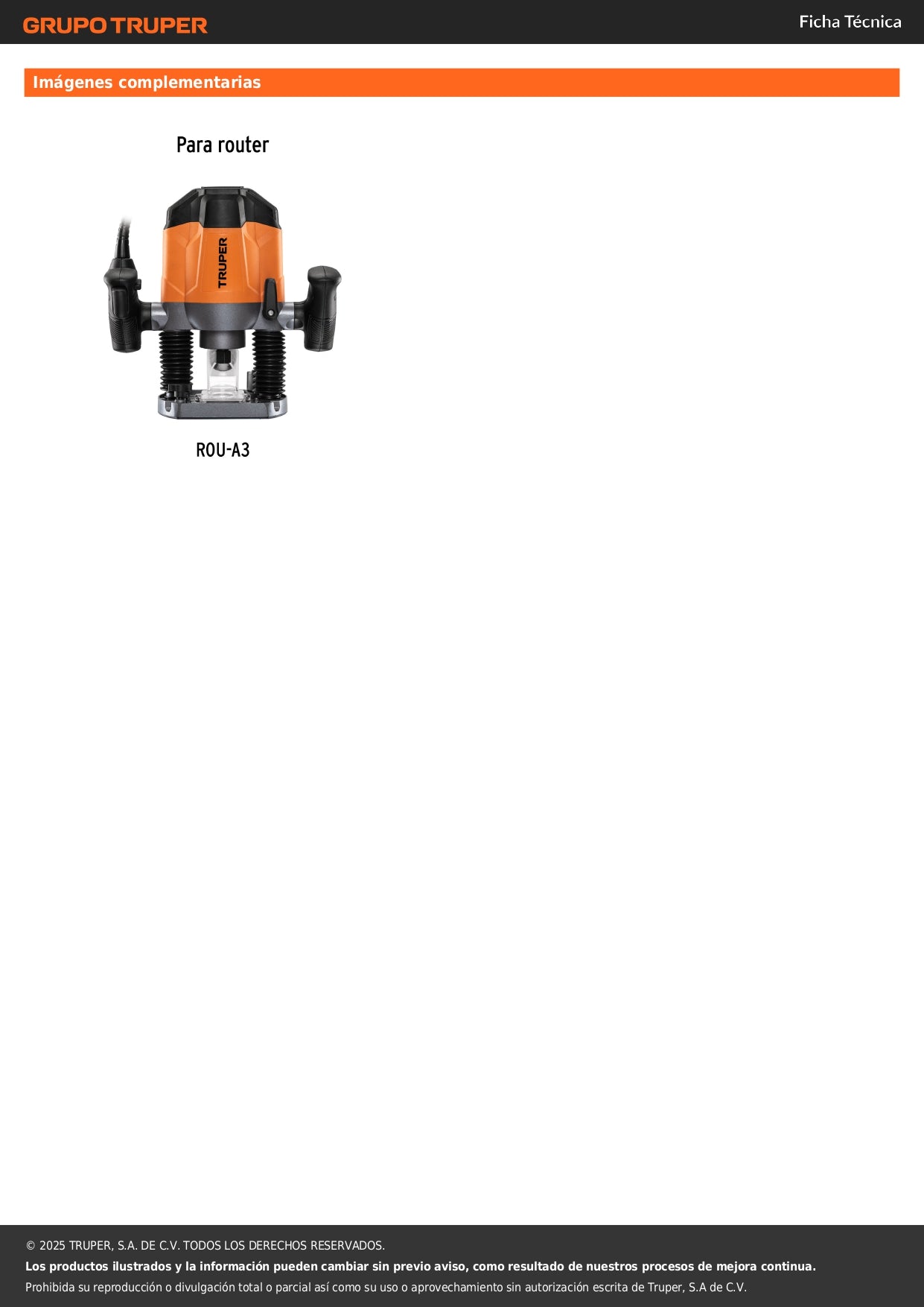 Llave para ROU-A3, TRUPER