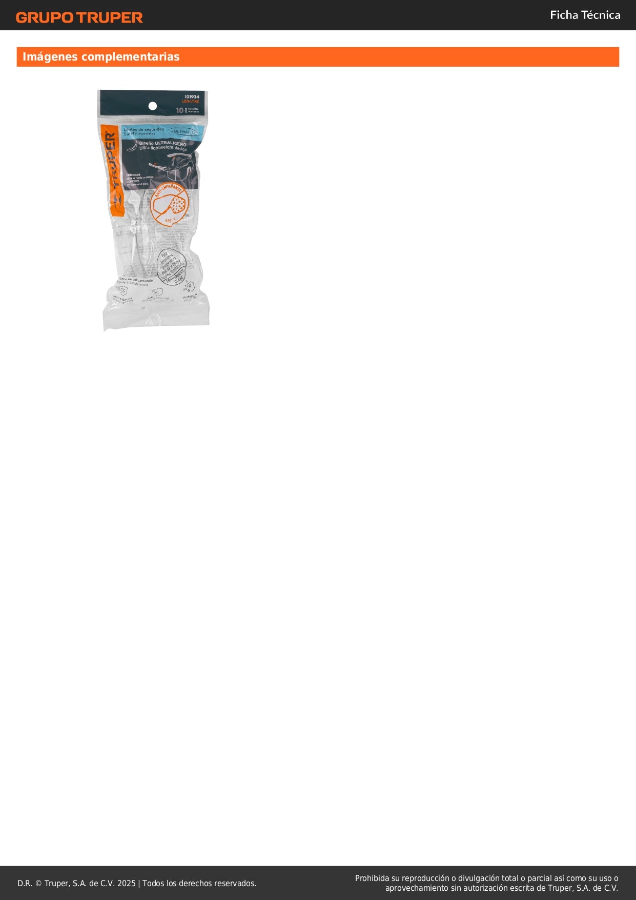 Lentes de Seguridad Antiempañantes Ultralite LEN-LT-AE - Protección UV Policarbonato para Industria y Construcción