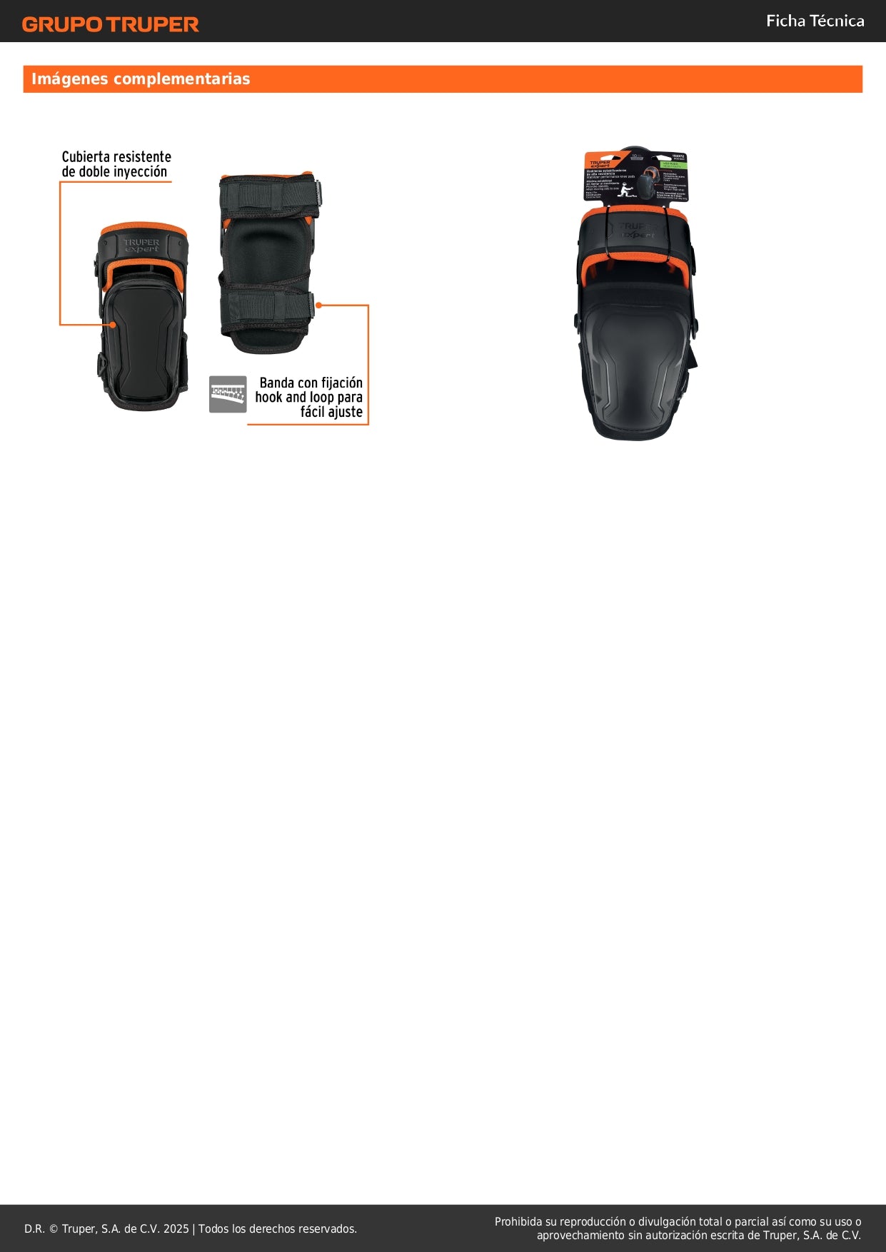 Rodilleras de Estabilización Profesional ROD-600 con Soporte de Muslo - Protección Ergonómica para Construcción y Trabajo Pesado - Expert