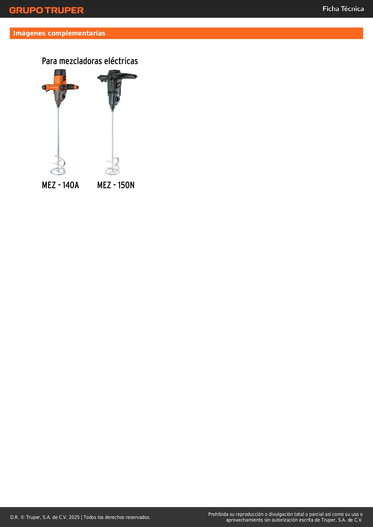 Juego de 2 llaves para MEZ-140A y MEZ-150N, TRUPER