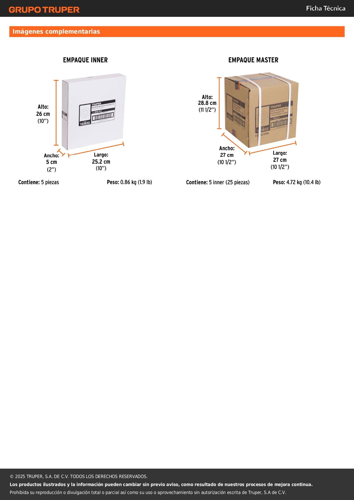 Paquete con 5 discos de lija 9" grano 120, para LIPA-9A