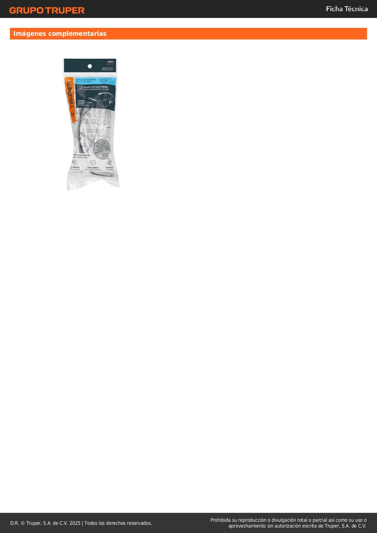 Lentes de Seguridad Truper Ultralite Interior-Exterior - Protección UV Antirayadura Policarbonato - Solución Profesional para Industria Construcción Taller