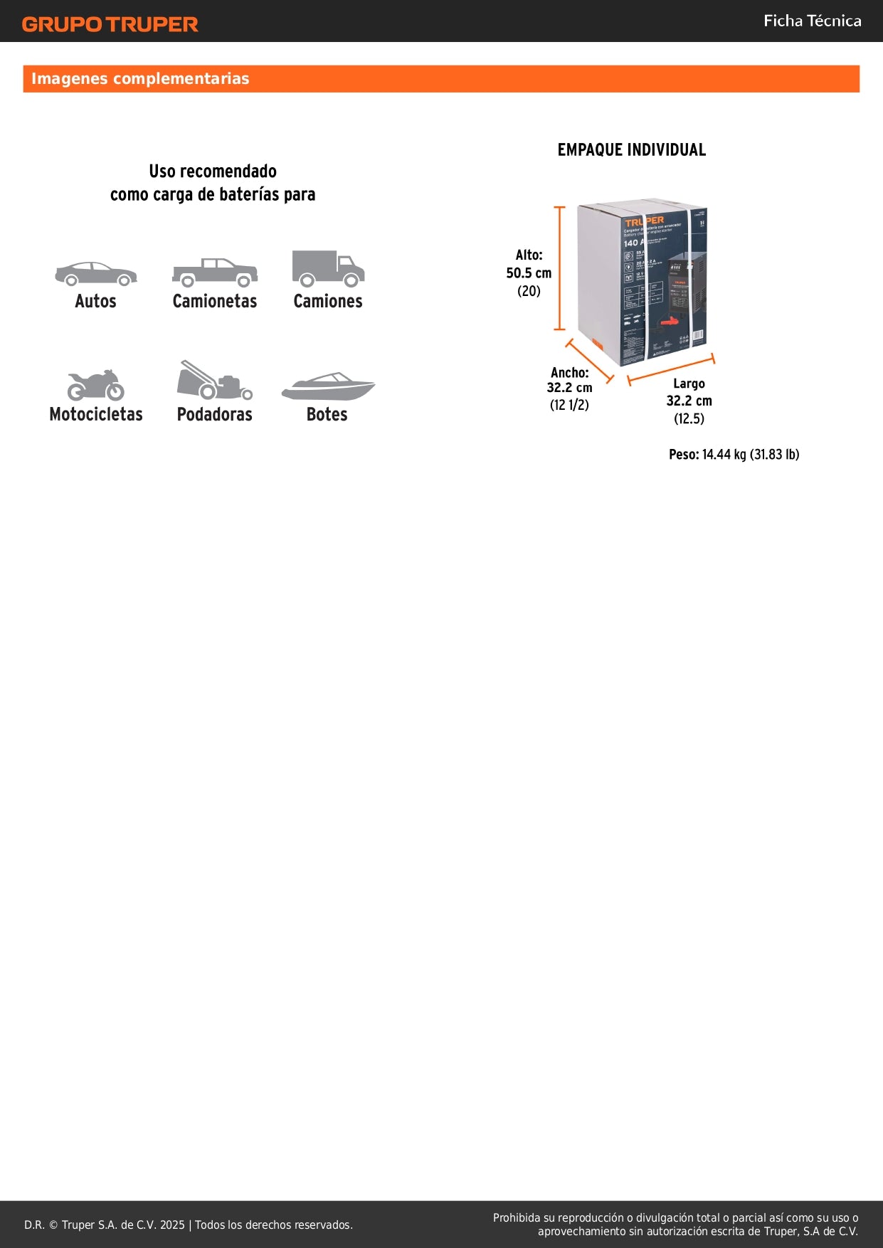 Cargador de Baterías Profesional 55A Arrancador 140A 12V - Solución Completa para Baterías Descargadas y Arranque de Emergencia - CARBA-140