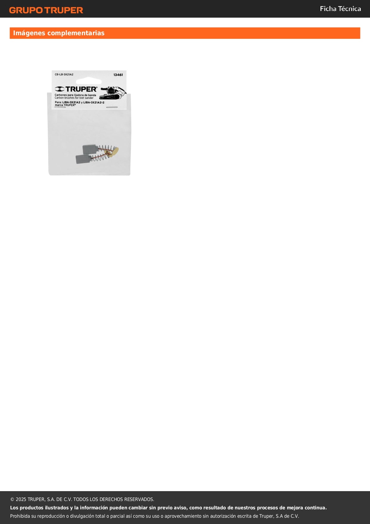 Bolsa con 2 carbones de repuesto para LIBA-3X21A2, TRUPER