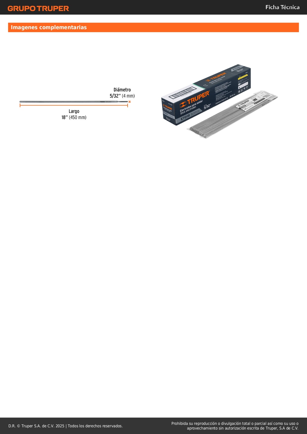 Electrodos de Soldadura 7018 5/32 Truper E7018-5 - Soldadura Profesional Estructuras Pesadas Sin Porosidad - 1kg Bajo Hidrógeno
