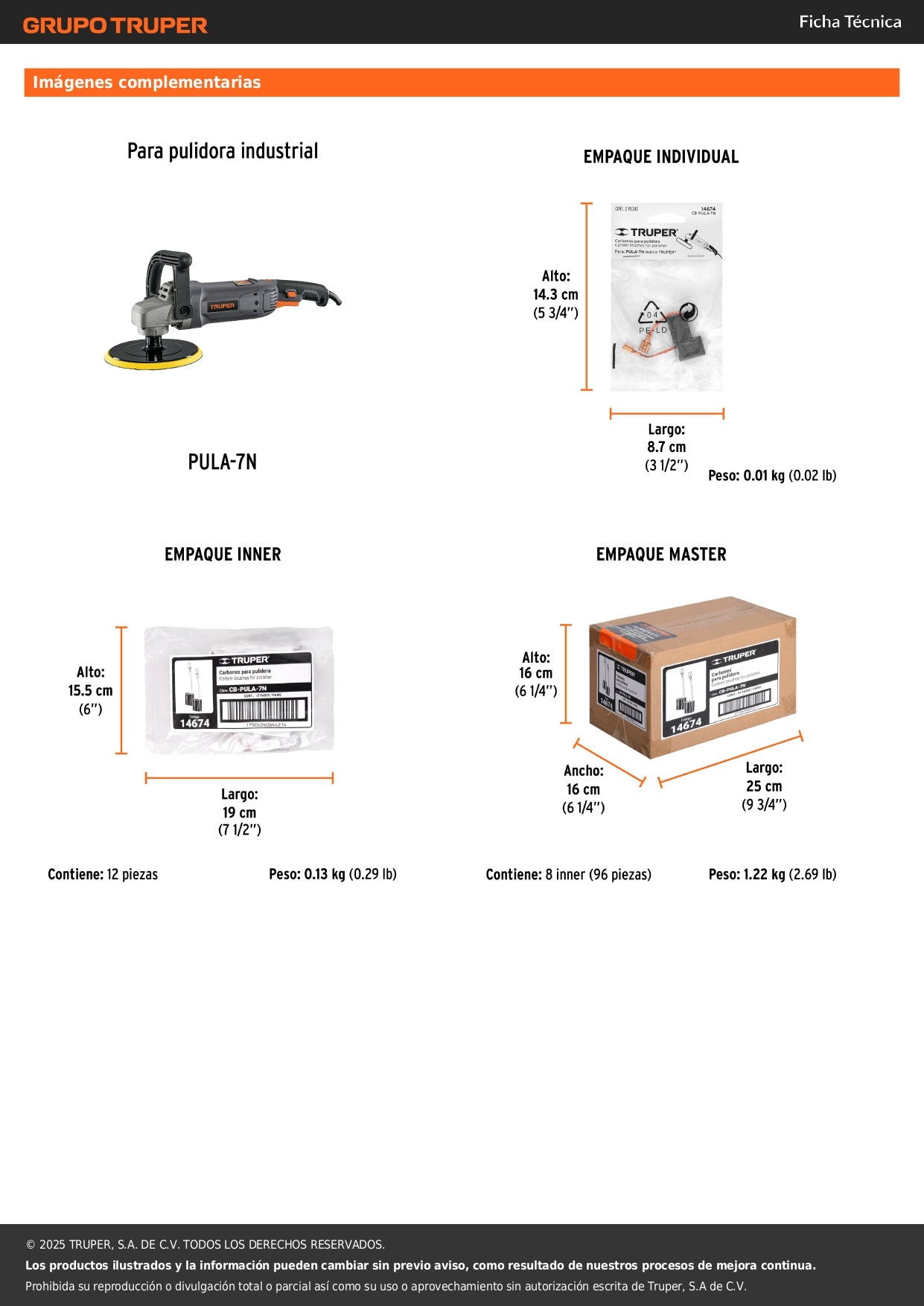 Bolsa con 2 carbones de repuesto para PULA-7N, TRUPER