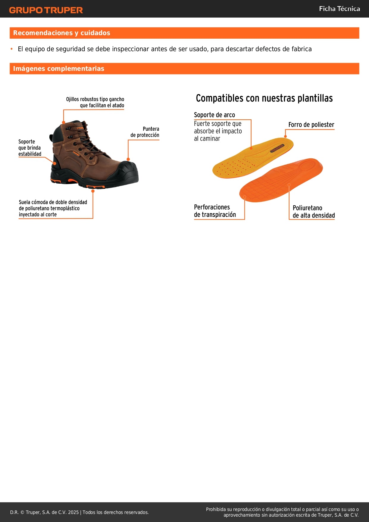 Bota de Seguridad Dieléctrica Truper ZC-427C #27 Café - Antifatiga con Puntera de Protección, Resistente a Aceites y Solventes - Calzado Industrial de Piel para Trabajadores