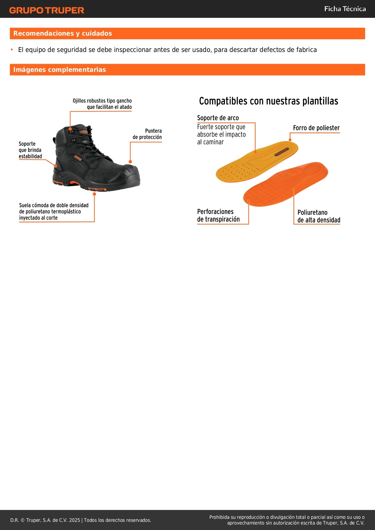 Bota de Seguridad Dieléctrica Antifatiga Truper ZC-427N #27 - Protección Profesional contra Riesgos Eléctricos y Fatiga Laboral - Piel Resistente a Aceites con Puntera de Seguridad
