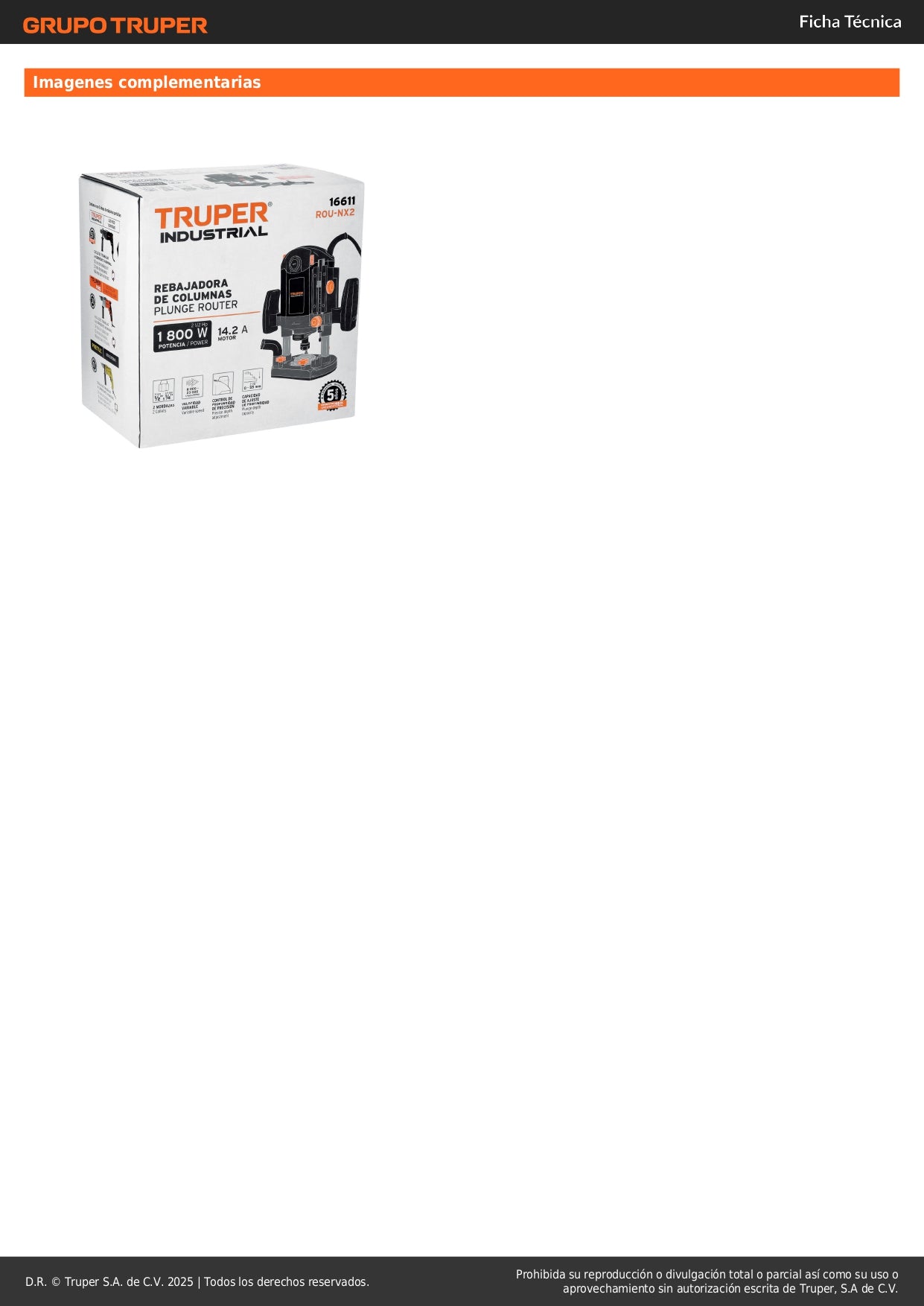 Router Industrial Truper 1800W ROU-NX2 - Rebajadora Profesional 2.5HP Velocidad Variable para Carpintería y Trabajos en Madera