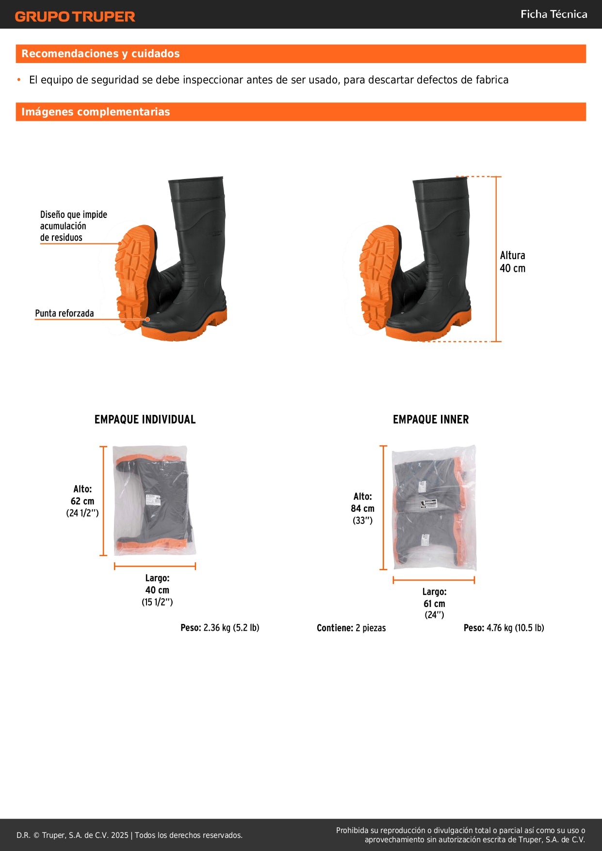 Botas industriales # 30, Truper