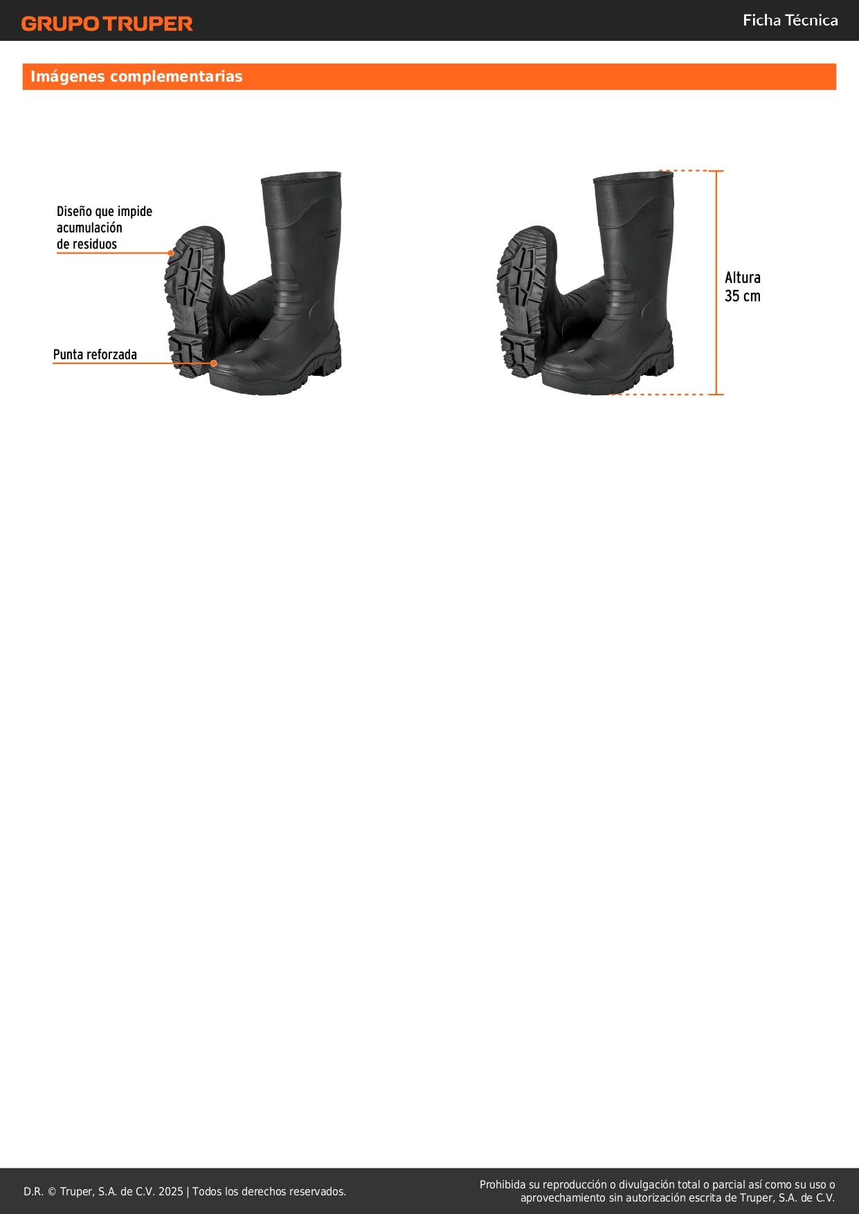 Botas jardineras # 28, Truper