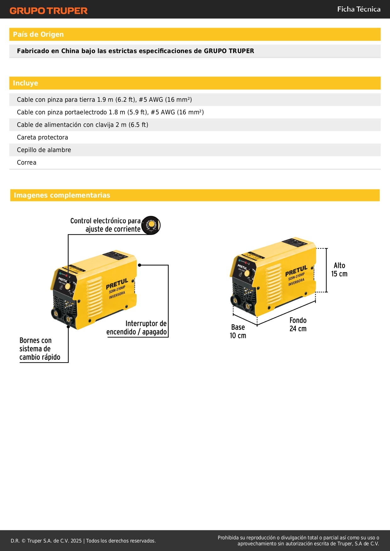 Mini Soldadora Inversora PRETUL 100A 127V Serie 300 - Solución Portátil para Soldadura Profesional SMAW-MMA - Modelo SOIN-310MP