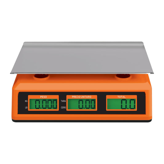 Báscula Electrónica Comercial Truper 20kg - Doble Display LCD, Batería Recargable, Función TARA - Solución Profesional para Pesaje Preciso