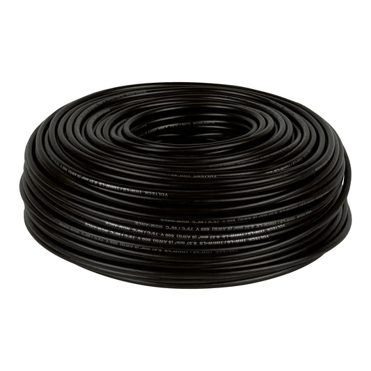 Cable THHW-LS 8 AWG Negro 100m Volteck 100 % cobre - Solución Profesional para Instalaciones Eléctricas Seguras