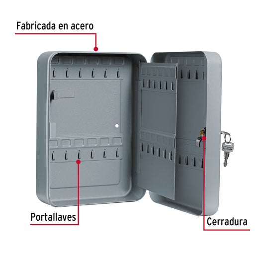 Caja Organizadora 36 Ganchos para Llaves HERMEX