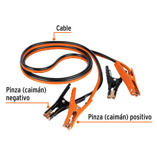 Cables Pasa Corriente Profesionales 3m 225A Truper CAP-3008T - Solución Completa para Arranque de Vehículos con Batería Descargada