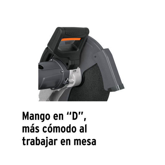 Tronzadora Cortadora de Metales 14 Pulgadas CM-14N 2200W - Cortes Precisos Angulares con Mango en D y Sistema Anti-Chispa TRUPER