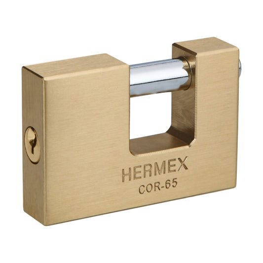 Candado Antipalanca HERMEX 65mm | Cuerpo de Latón | Alta Seguridad