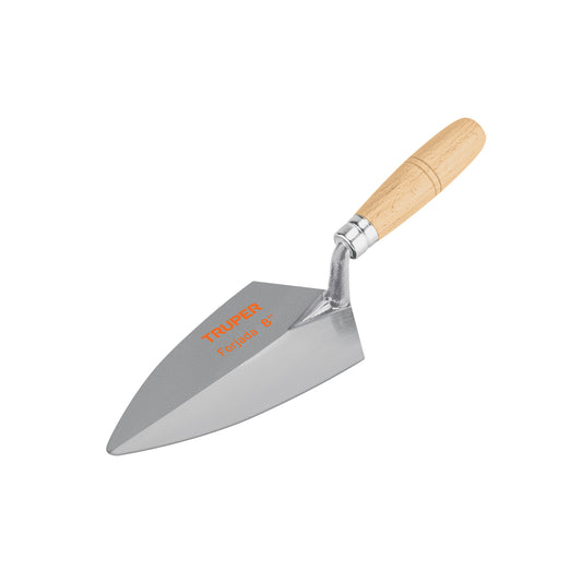 Cuchara Albañil 8 Pulgadas TRUPER CT-8 Forjada Filadelfia - Herramienta Profesional para Aplicar Mortero y Cemento en Construcción