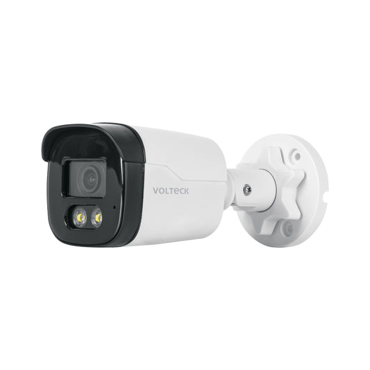 Cámara de seguridad tipo bala VOLTECK 2MP con lente 3.6mm. Ideal para vigilancia exterior e interior.