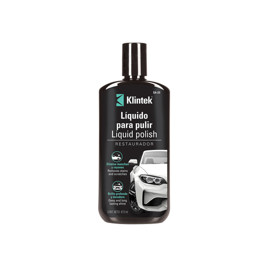 Polish Líquido Automotriz KLINTEK EA-23 473ml - Restaura Pintura Quemada, Elimina Rayones y Manchas, Brillo Profundo Duradero para Auto