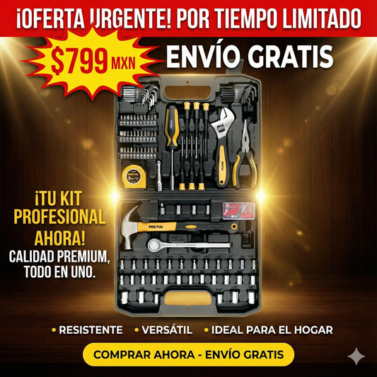 Juego de Herramientas Pretul 104 Piezas con Estuche