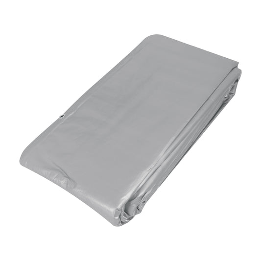Lona Polietileno Reforzada 6x9m TRUPER LT-69 - Protección UV Resistente Rasgaduras Gris 180g/m² Ojillos Aluminio