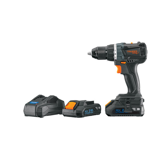 Taladro Inalámbrico Profesional 20V MAX-20T Brushless - 2 Baterías 2Ah - Solución Completa para Perforación Eficiente - TRUPER®