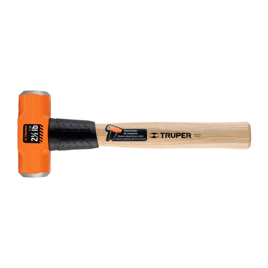 Marro Octagonal 2.5 lb Truper MD-2.5M - Cabeza Forjada Acero - Mango Madera 12" - Demolición y Golpeo Profesional