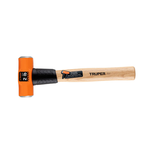 Marro Octagonal 2 lb Truper MD-2M - Herramienta Profesional para Demolición y Golpeo con Mango de Madera 12 Pulgadas