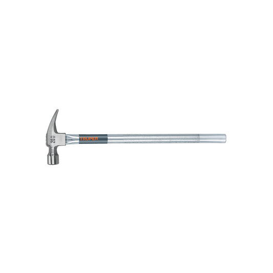 Martillo Tubular Pulido 20 oz MTR-20X - Cabeza Imantada Antiderrapante para Clavar y Extraer Clavos Profesional