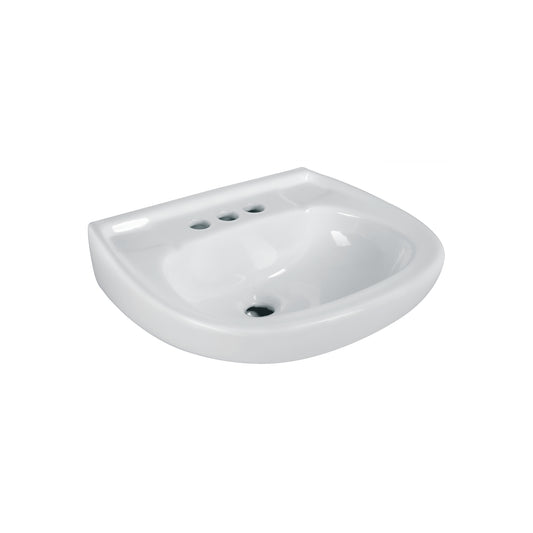 Lavabo Porcelana Blanco con Rebosadero FOSET 44002 | Instalación Fácil