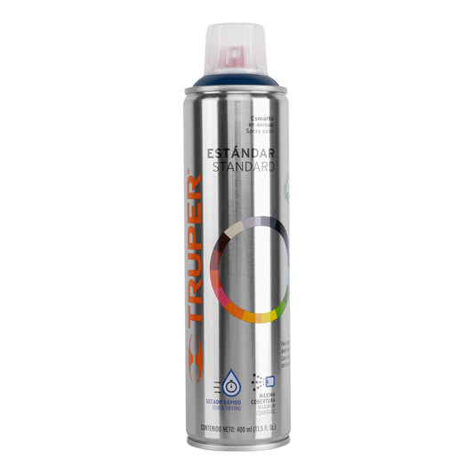 Pintura Aerosol Azul Ultramar 400ml PA-AU - Anticorrosión Secado Rápido para Metal Madera Plástico - Truper
