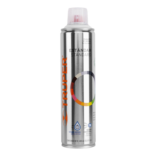 Pintura Aerosol Blanco Brillante 400ml PA-BB - Anticorrosión Secado Rápido para Metal Madera Plástico - Máxima Cobertura Sin Plomo