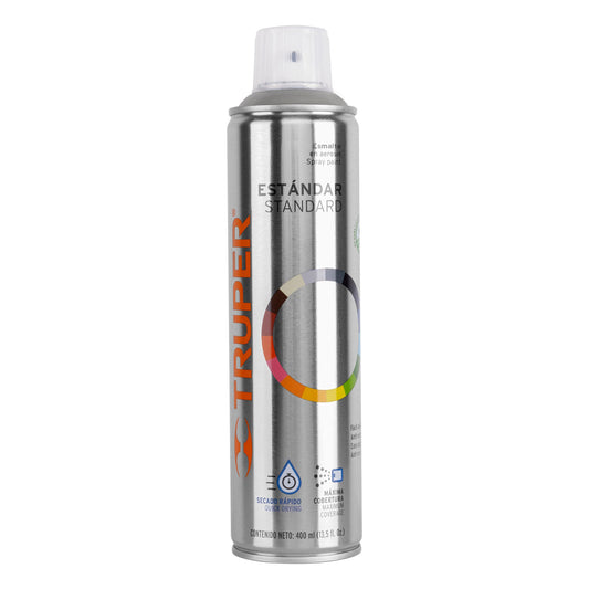 Pintura Aerosol Gris Claro Anticorrosión 400ml - Secado Rápido para Metal Madera Plástico - Máxima Cobertura Sin Plomo PA-GC