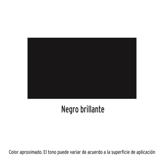 Pintura Aerosol Negro Brillante PA-NB 400ml - Anticorrosión Secado Rápido para Metal Madera Plástico - Truper