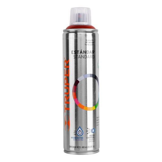 Pintura Aerosol Rojo Taxi PA-RTX 400ml - Anticorrosión Secado Rápido para Metal Plástico Madera - Cobertura Profesional Libre de Plomo