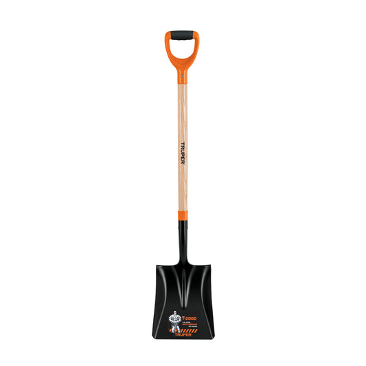 Pala Cuadrada Truper T-2000 Mango 36" Puño Y - Reduce Fatiga y Esfuerzo Excavación Jardín