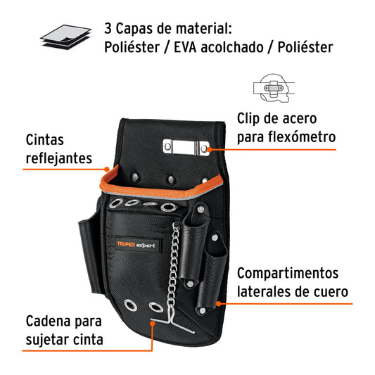 Porta Herramientas Expert POHE-10NX - 10 Compartimentos Poliéster 1600D - Organiza y Protege Herramientas Profesionales