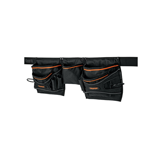 Porta Herramientas Profesional Truper 20 Compartimentos - Poliéster 600D Resistente y Lavable POHE-20N