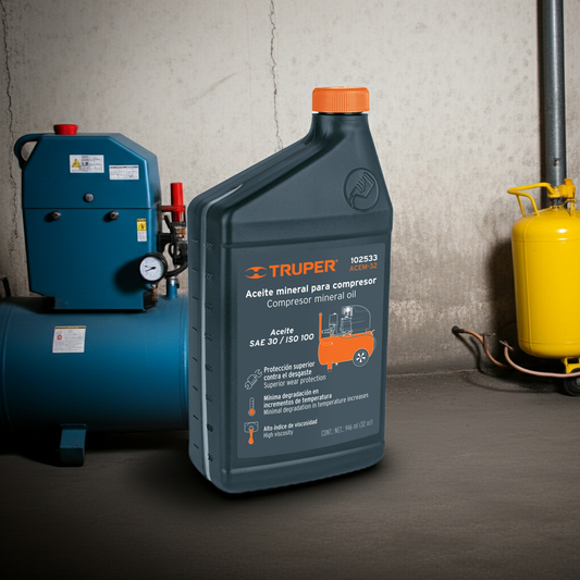 Aceite Mineral para Compresor de Aire 946ml Truper - Lubricante Profesional 32oz