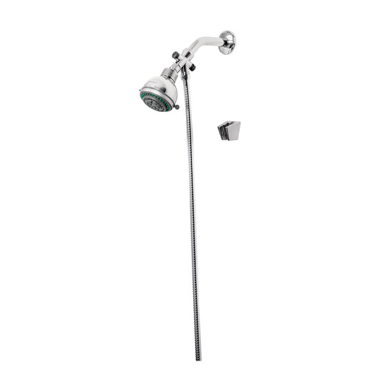 Regadera Doble Fija y Teléfono FOSET 5 Funciones AQUA 3-1/4" | Cable Flexible