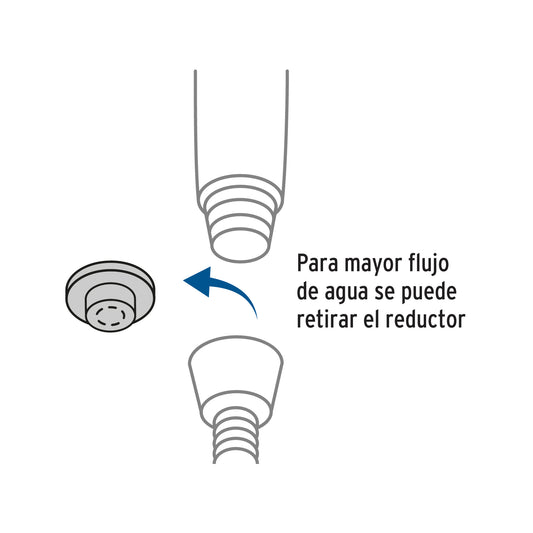 Regadera de Teléfono 3-1/4" ABS Cromada con Cable y Soporte Ajustable AERO FOSET