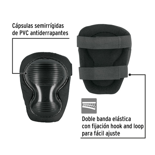 Rodilleras Anti-Derrapantes Doble Cápsula EVA Pretul ROD-200 - Protección Profesional para Instalación de Pisos y Alfombras