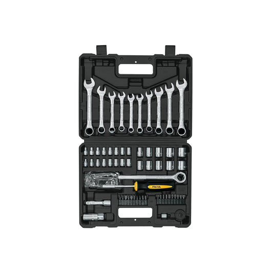 Juego de Herramientas Mecánico Pretul SET-73 - 70 Piezas 1/4 y 3/8 con Estuche Organizador para Reparación Automotriz Profesional