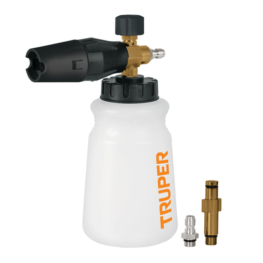 Dispensador Lanza Espuma para Hidrolavadora Truper Pretul - Cañón Generador de Espuma con Conector 1/4